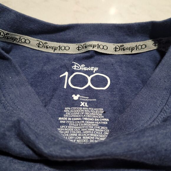 Disney 100 Anniversary EARridescent Mickey Mouse NWOT XL Shirt 100th Disneyland - Picture 6 of 7